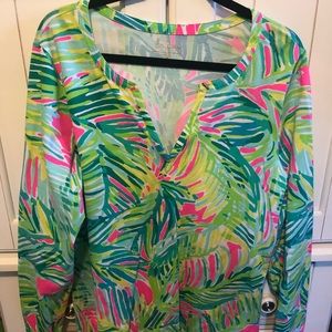 Lilly Pulitzer Knit V-Neck XLarge Top